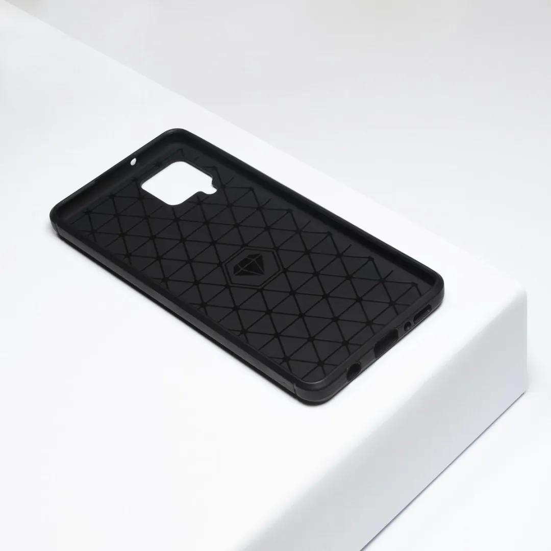 BMAX Carbon Soft Case Samsung Galaxy A42 - Zwart