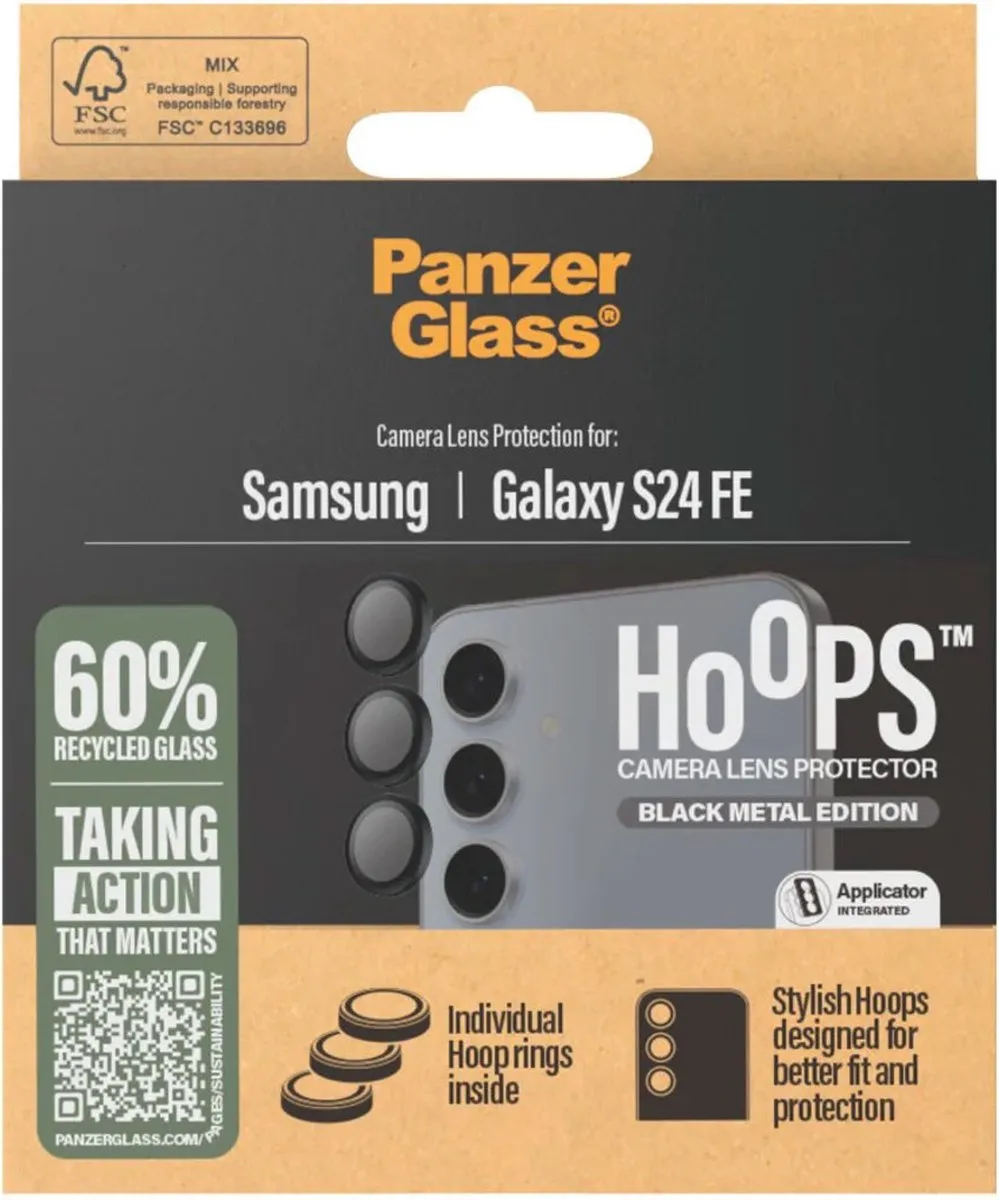 PanzerGlass Hoops Camera Lens Protector S24 FE - Zwart