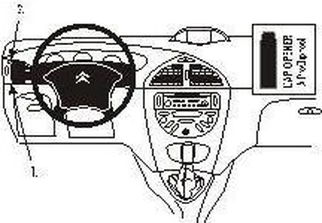 Brodit ProClip 803188 Telefoonhouder - Citroën C5 2001-2004 - Grijs