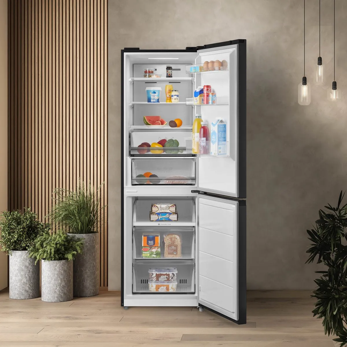 Inventum KV1850B Koel-vriescombinatie 338L - 185cm - Zwart