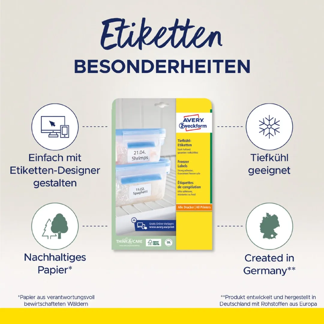 Avery Diepvries-etiketten L7976-25