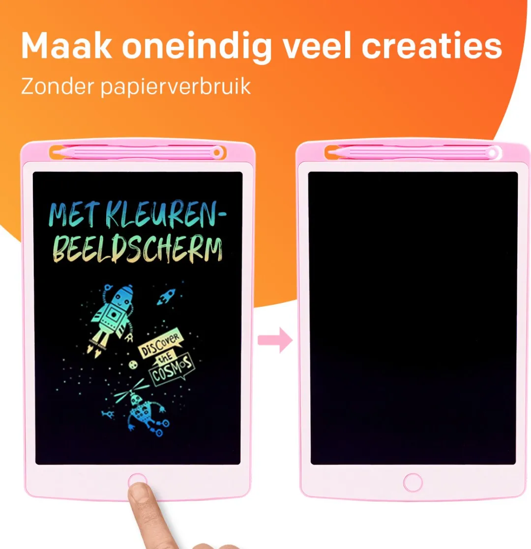 LCD Tekentablet Kinderen "Roze" 8.5 inch - Kinderspeelgoed 3 Jaar - 5 Jaar - 6 Jaar - Kado - Cadeau - Educatief Speelgoed 4 Jaar - Cadeautjes Meisjes - Speelgoed 3 Jaar - Kids Tablet - Speelgoed Voor Onderweg - Kleine Cadeautjes