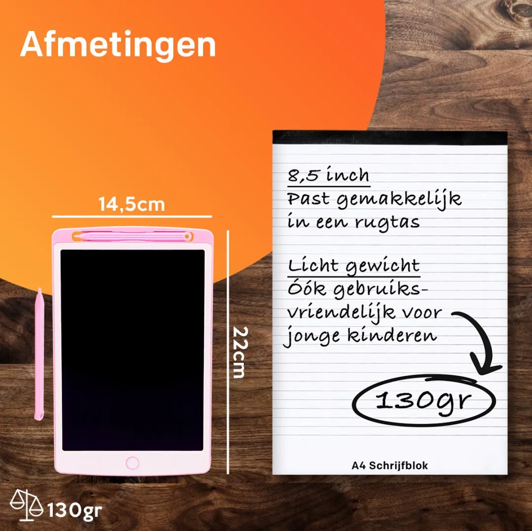 Must-Have for Kids Tekentablet Roze 8.5 inch - afbeelding 6 van 6