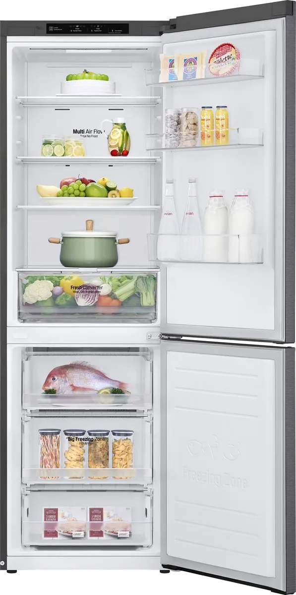 LG GBP61DSPFN Koelvriescombinatie - 419L - Grijs