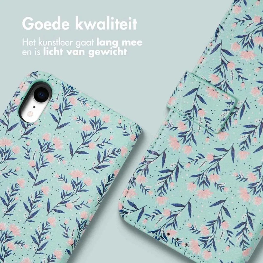 Imoshion Hoesje iPhone XR Blue Flowers - 3 Pasjes