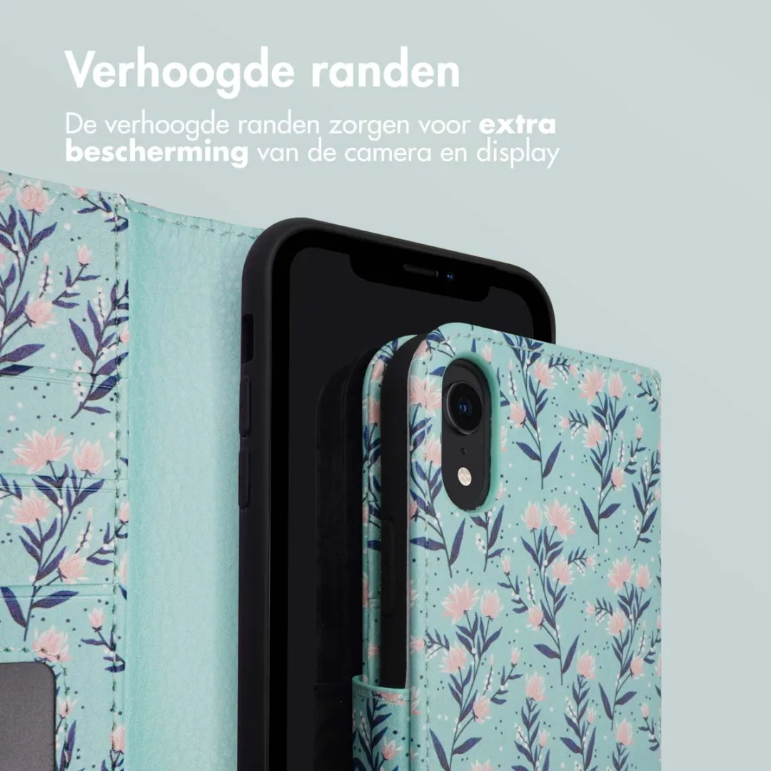 Imoshion Hoesje iPhone XR Blue Flowers - 3 Pasjes - afbeelding 6 van 6
