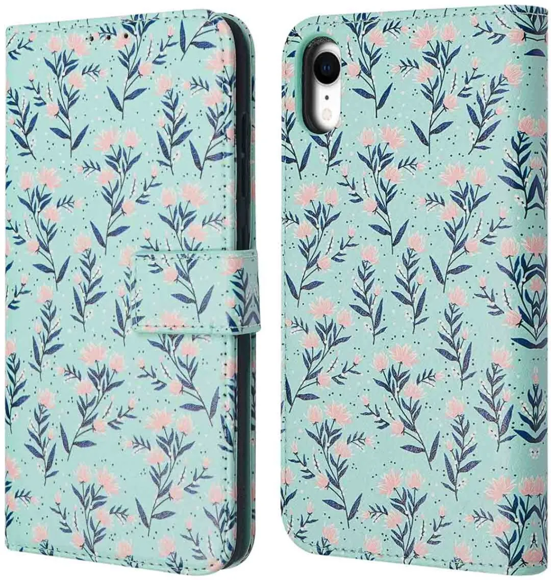 Imoshion Hoesje iPhone XR Blue Flowers - 3 Pasjes