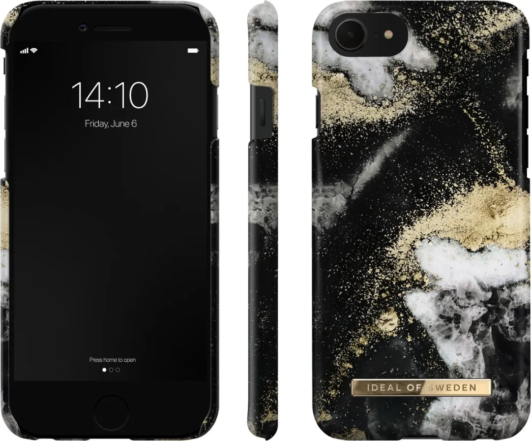 iDeal of Sweden Fashion Case iPhone 8/7/6/6s/SE Black Galaxy Marble