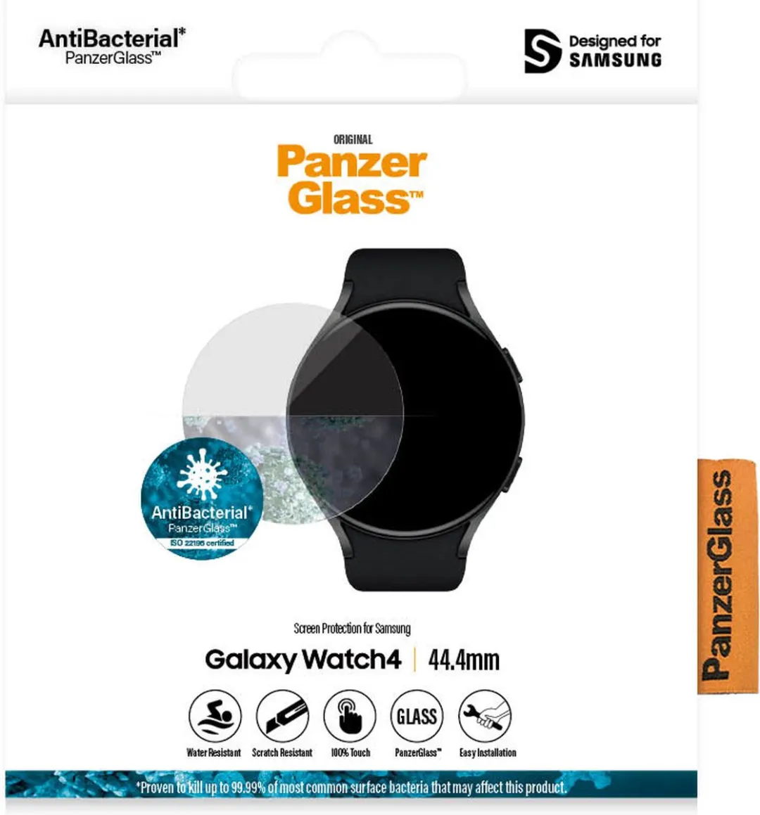 PanzerGlass Antibacterieel Screenprotector Samsung Galaxy Watch 4 44mm - Transparant