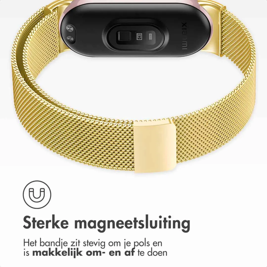 Imoshion Milanees Magnetisch Bandje Xiaomi Smart Band 8/9 - Goud