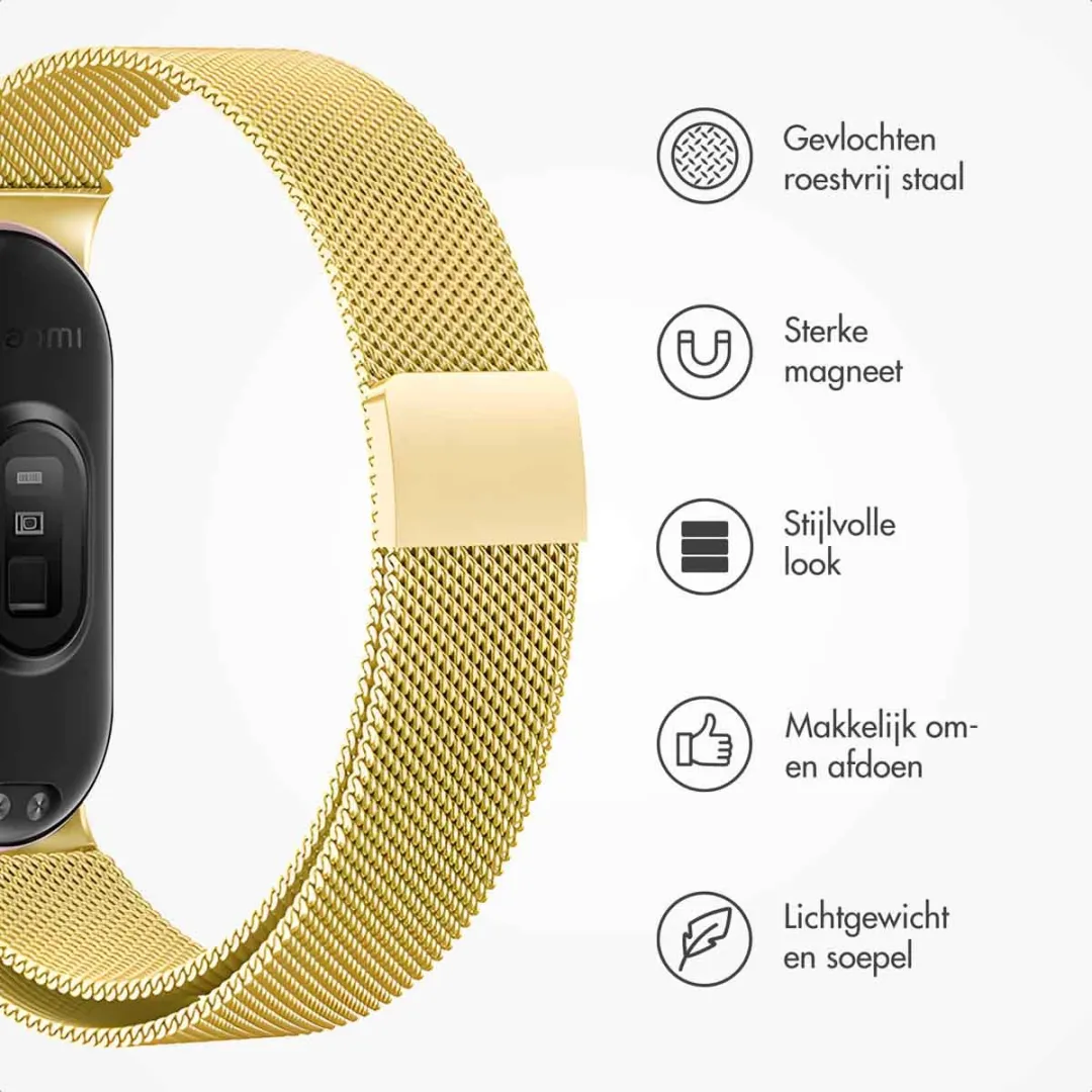 Imoshion Milanees Magnetisch Bandje Xiaomi Smart Band 8/9 - Goud