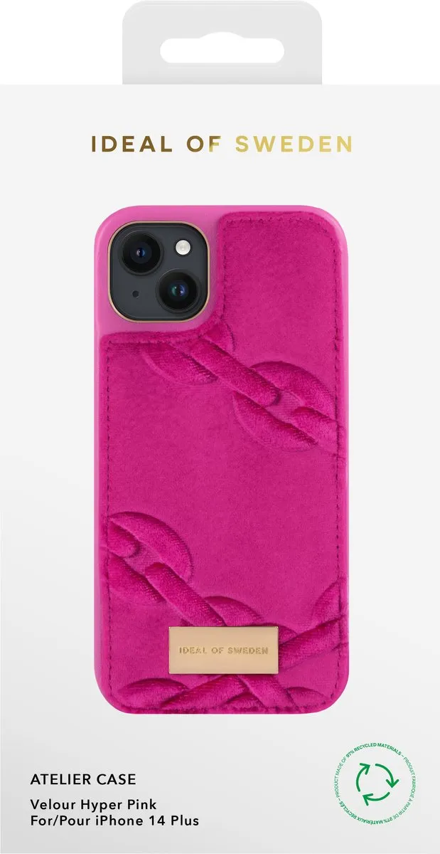 iDeal of Sweden Fashion Case Atelier iPhone 14 Plus Velour Hyper Pink - IDACSS23-I2267-465 - afbeelding 3 van 5