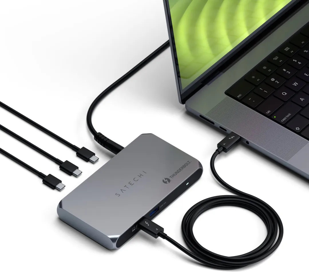 Satechi Thunderbolt 4 Slim Hub Pro ST-HT4SHM-EU - Grijs
