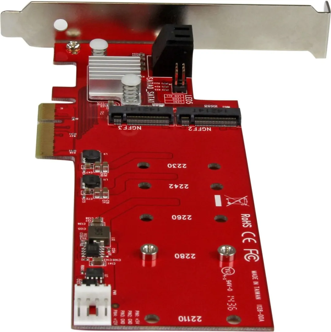 Startech PEXM2SAT3422 RAID Controller Kaart - 2x M.2 NGFF + 2x SATA III