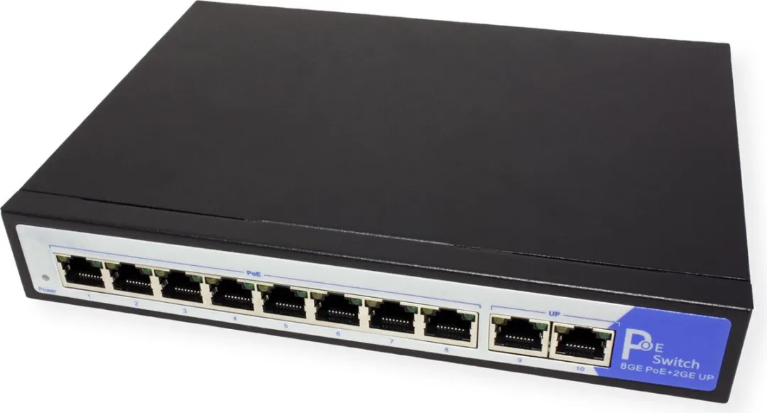 Value PoE+ Gigabit Switch 8+2 Poorten - 120W - Zwart