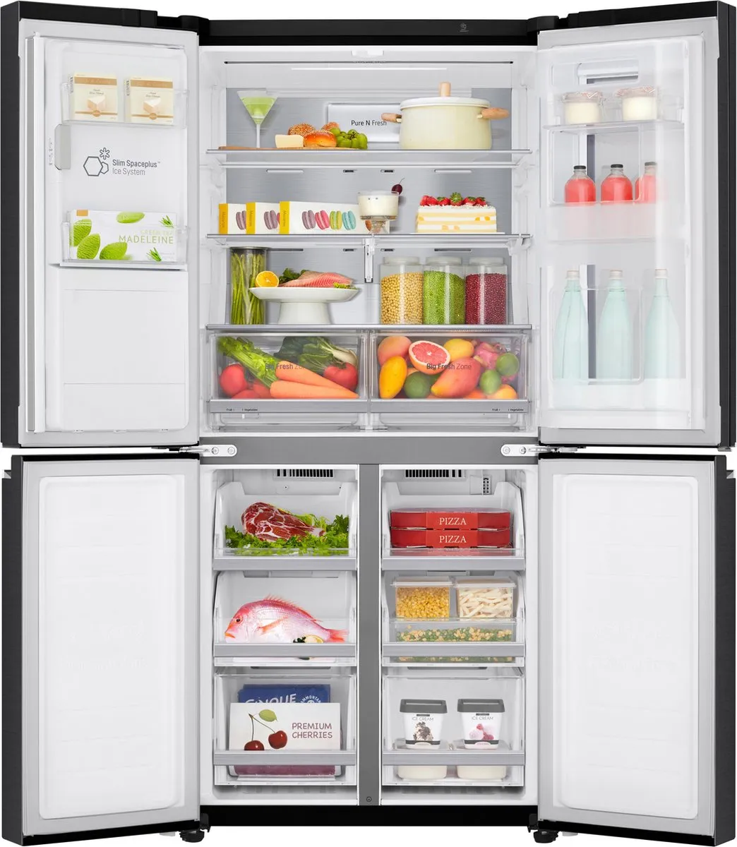 LG InstaView GMX844MC6F Amerikaanse Koelkast Vrijstaand - 570L Zwart