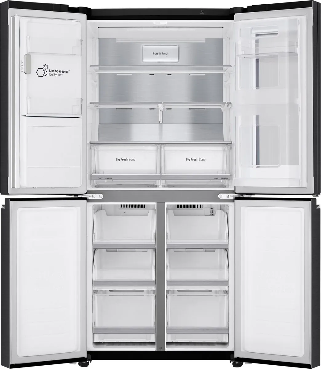 LG InstaView GMX844MC6F Amerikaanse Koelkast Vrijstaand - 570L Zwart