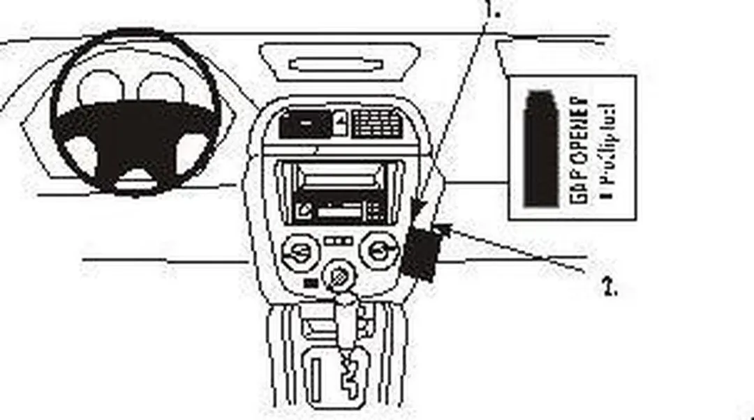 Brodit ProClip Subaru Impreza 2001-2004 Houder - Zwart - afbeelding 5 van 5