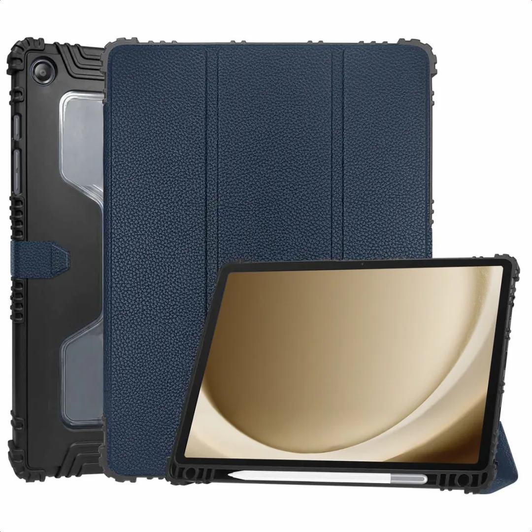 Accezz Tablethoes Samsung Galaxy Tab A9 Plus - Trifold Bookcase Donkerblauw