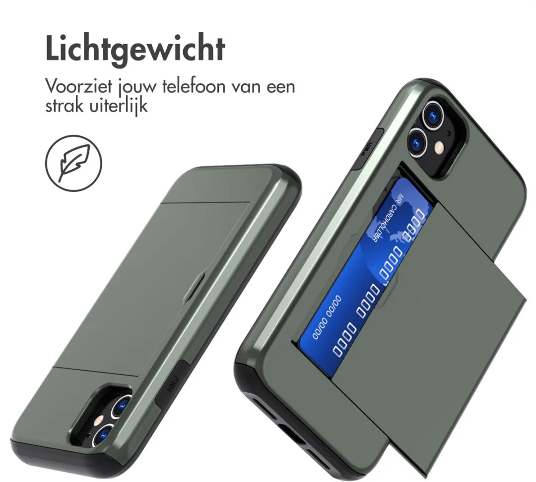 Imoshion Hoesje iPhone 11 - Donkergroen - 2 Pasjes