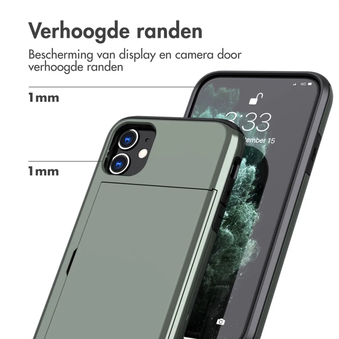 Imoshion Hoesje iPhone 11 - Donkergroen - 2 Pasjes