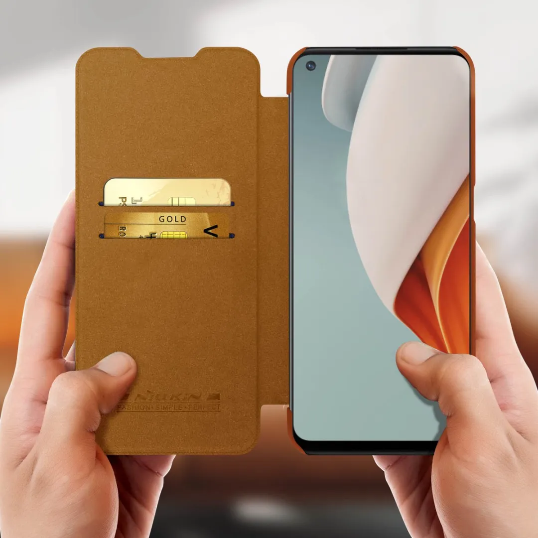 Nillkin Qin Hoes OnePlus Nord N100 - Bruin