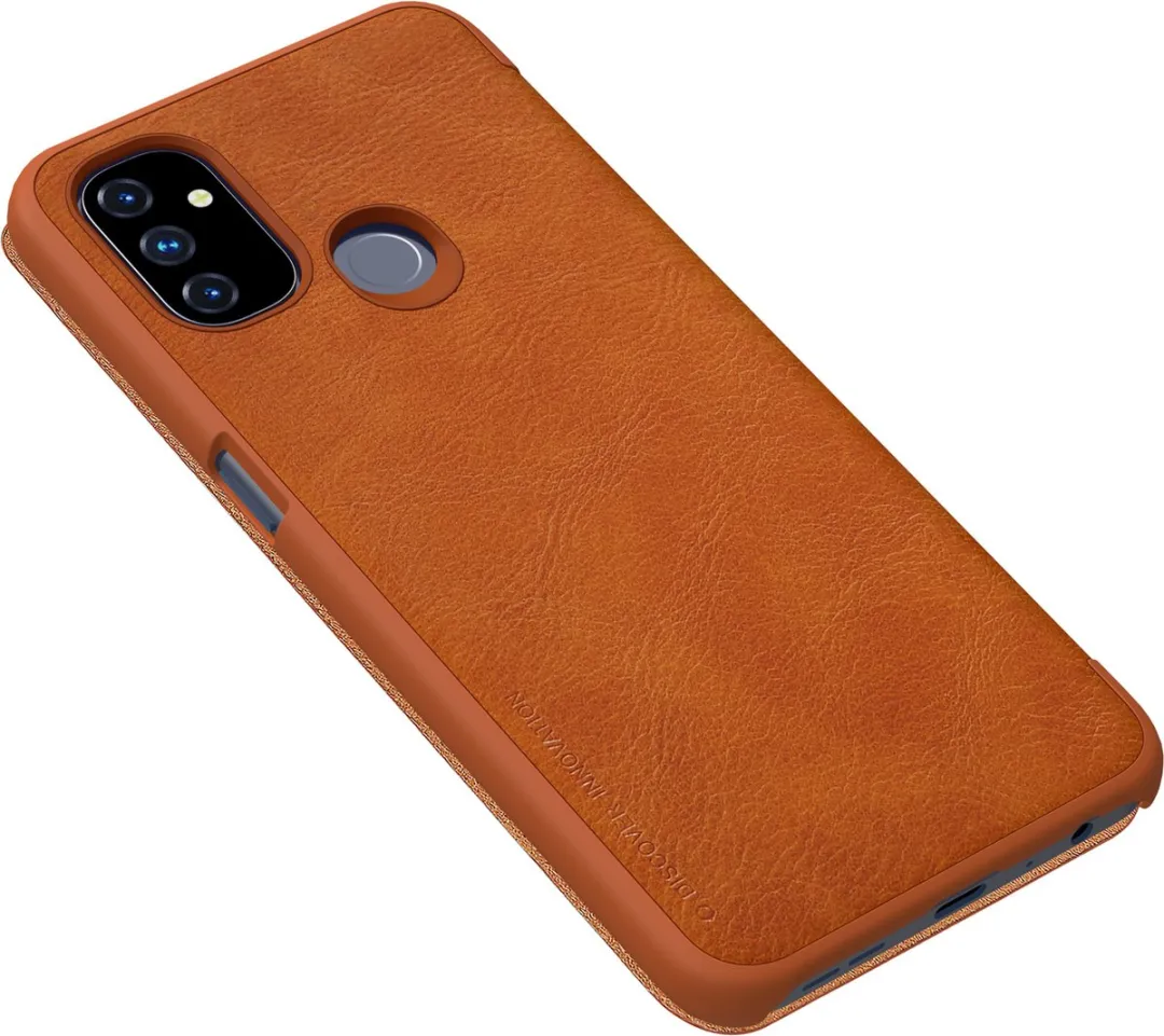 Nillkin Qin Hoes OnePlus Nord N100 - Bruin