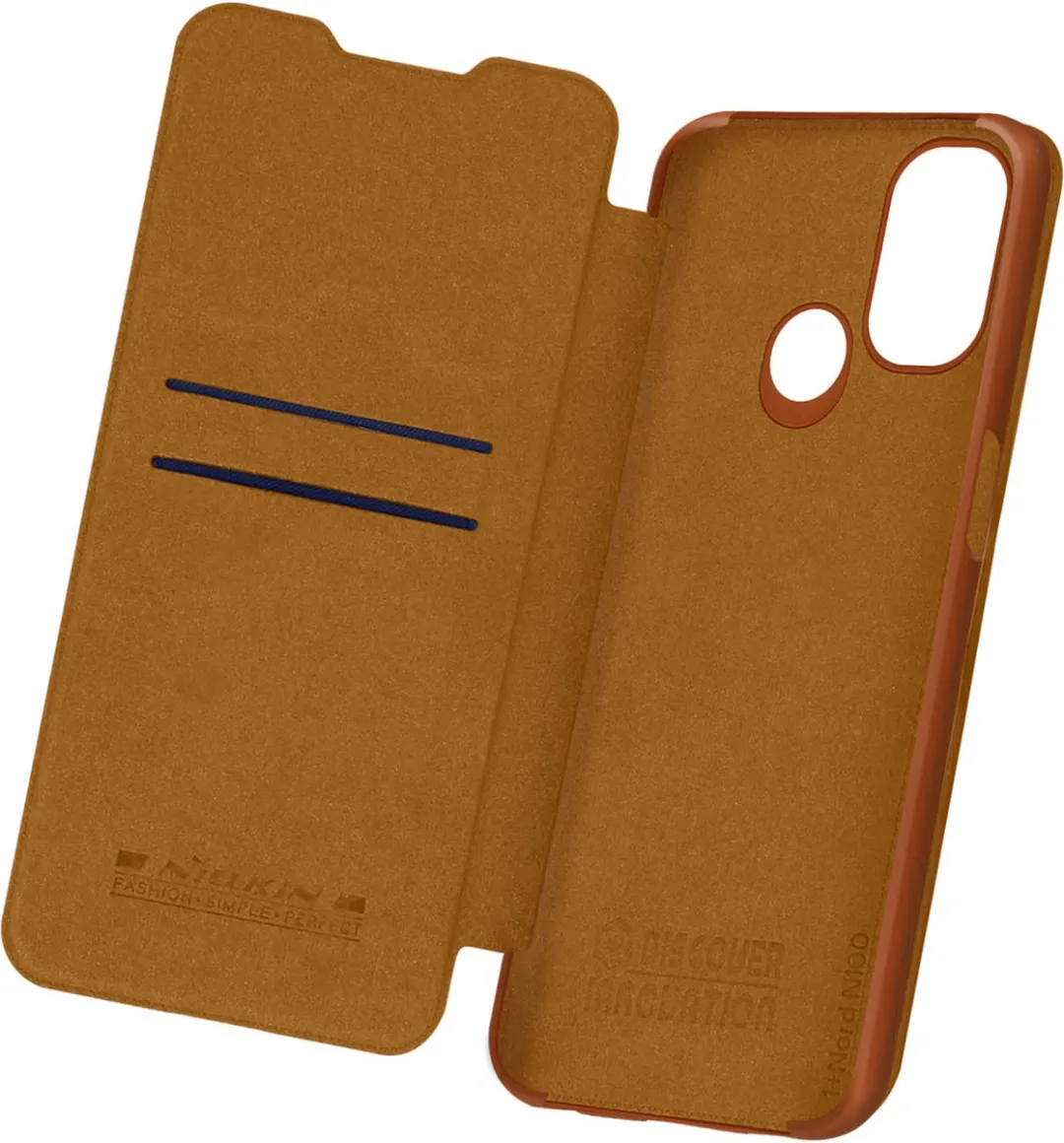 Nillkin Qin Hoes OnePlus Nord N100 - Bruin