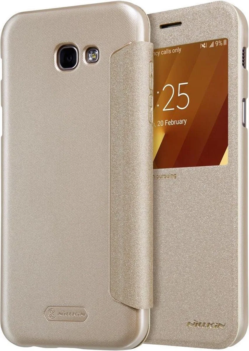 Nillkin Leather Case Sparkle Series Goud - Samsung Galaxy A3 (2017) - afbeelding 6 van 6