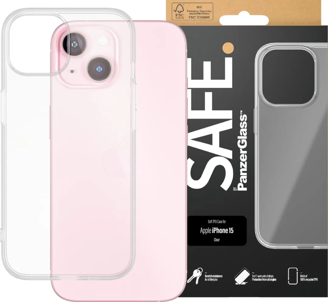 PanzerGlass Funda SEGURA PG-SAFE95538 iPhone 15 - Transparant