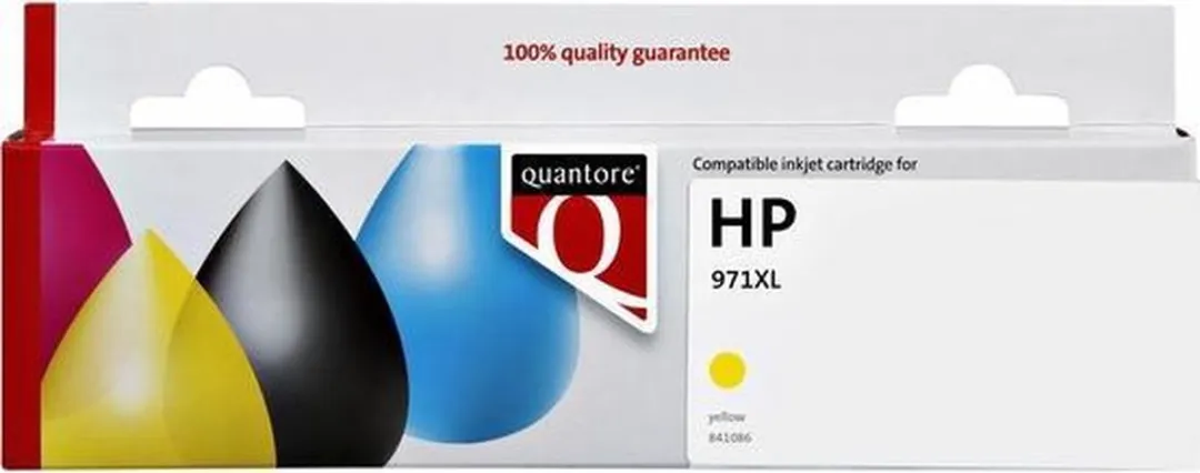 Quantore HP 971XL Inktcartridge Geel