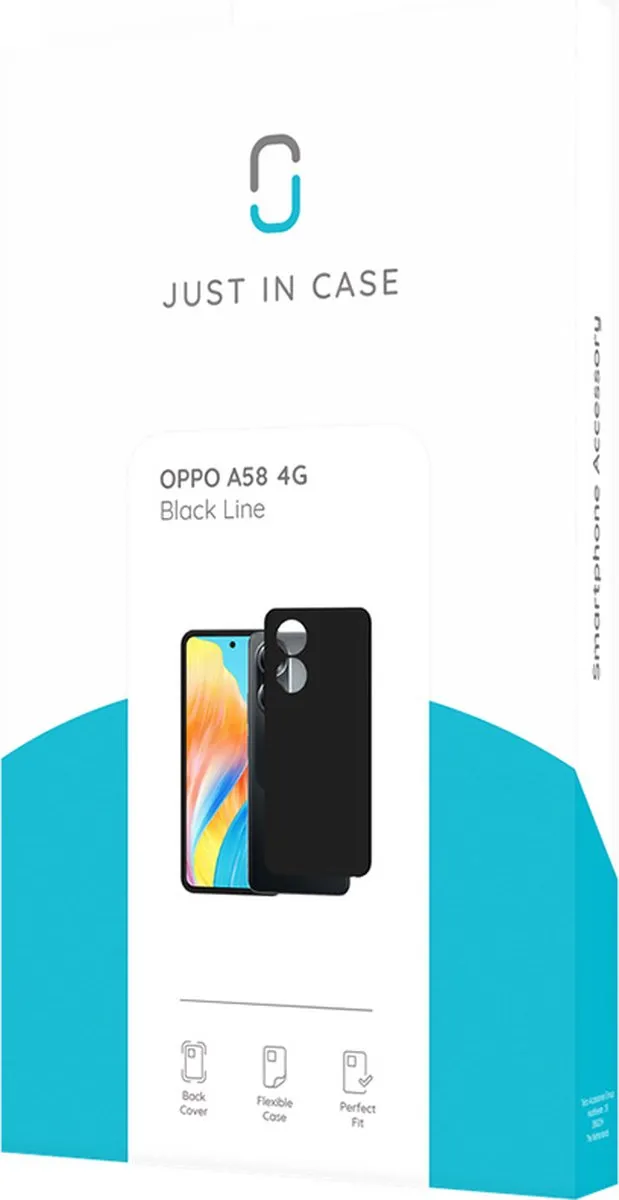 Just in Case Cazy Oppo A58 Siliconen Hoesje - Zwart - afbeelding 6 van 6