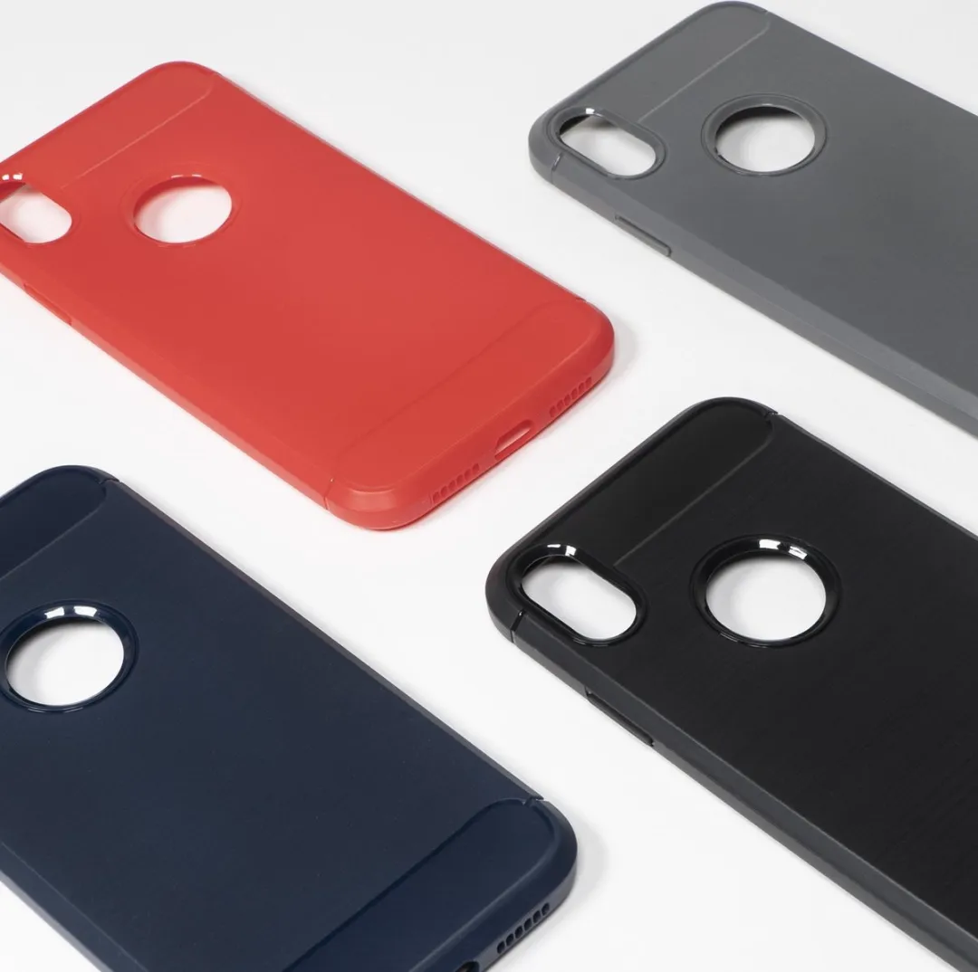BMAX Carbon Soft Case iPhone XR - Zwart
