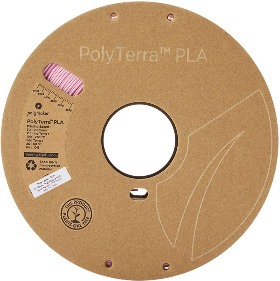 Polymaker PolyTerra PLA Filament 1.75mm 1000g Sakura Pink