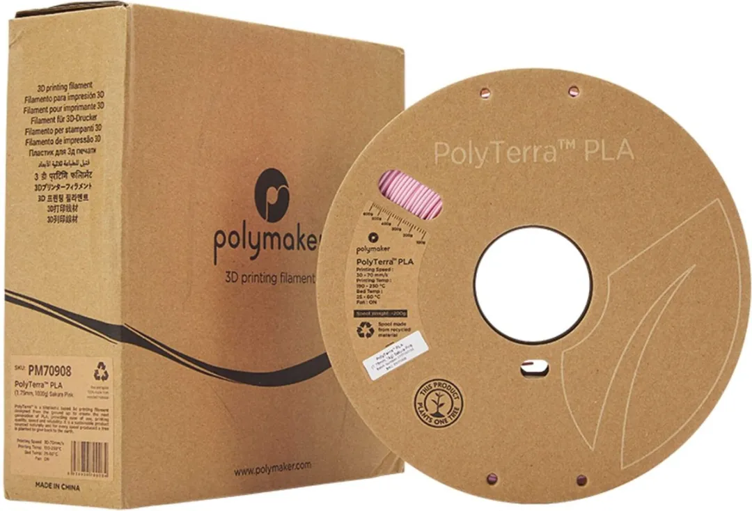 Polymaker PolyTerra PLA Filament 1.75mm 1000g Sakura Pink