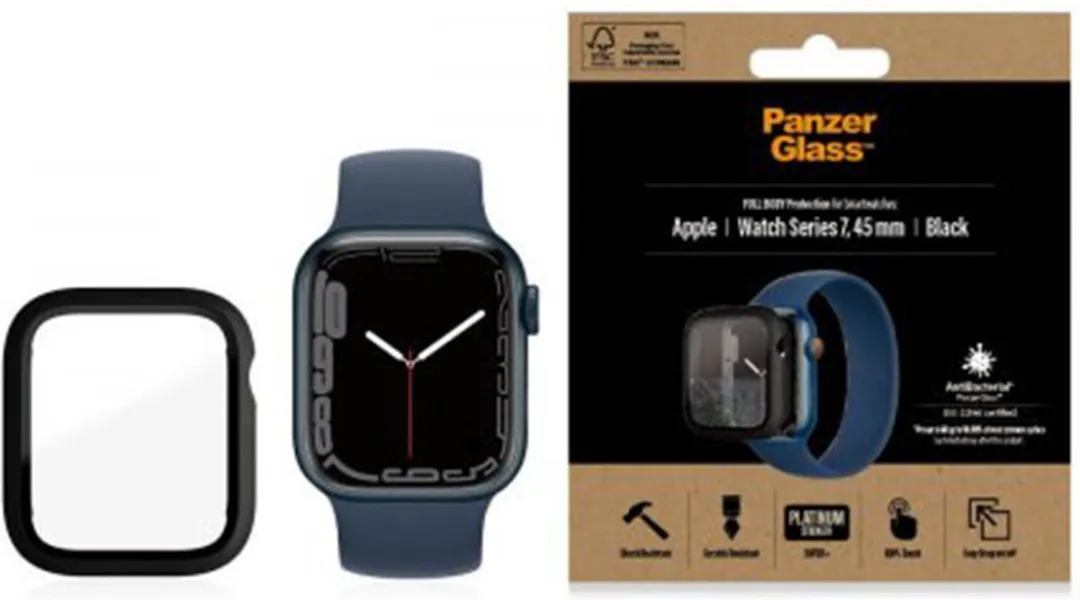 PanzerGlass PZ-3664 Full Body Protector Apple Watch 45mm - Zwart
