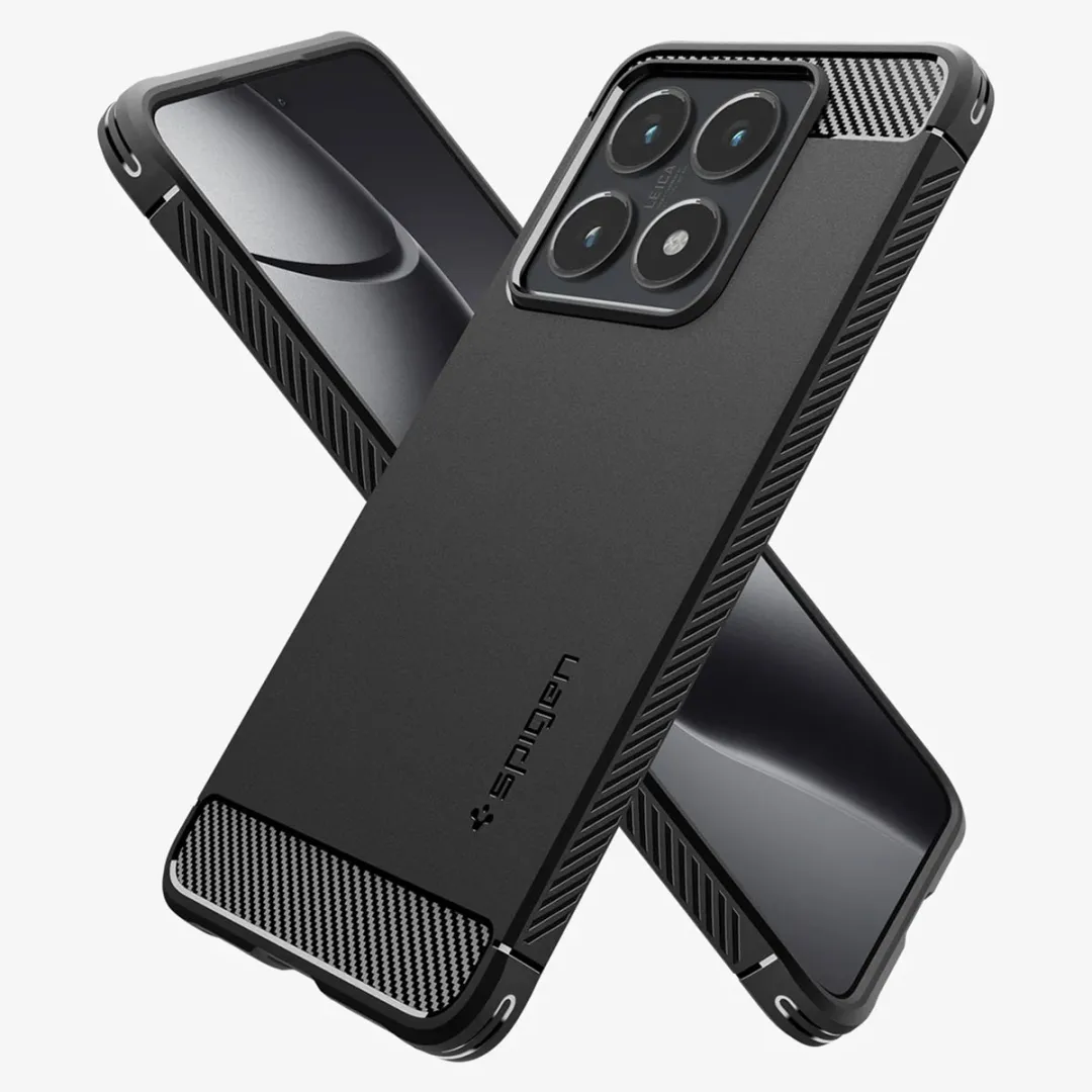 Spigen Rugged Armor ACS08857 Backcover - Xiaomi 14T - Matte Black - afbeelding 6 van 6