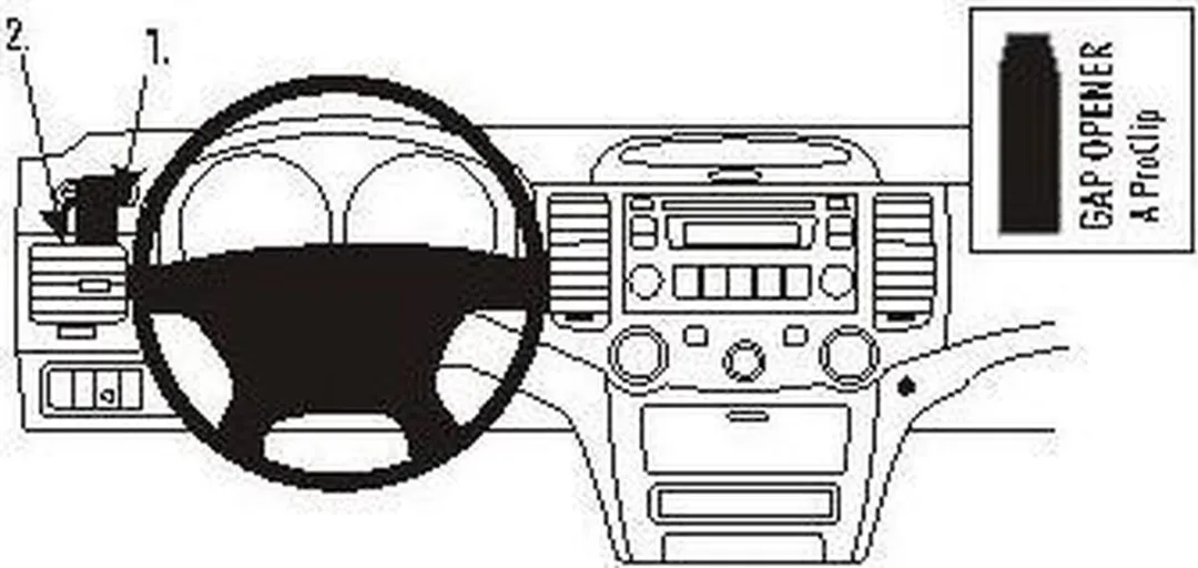 Brodit ProClip 803918 Kia Optima/Magentis Linker Houder - Zwart