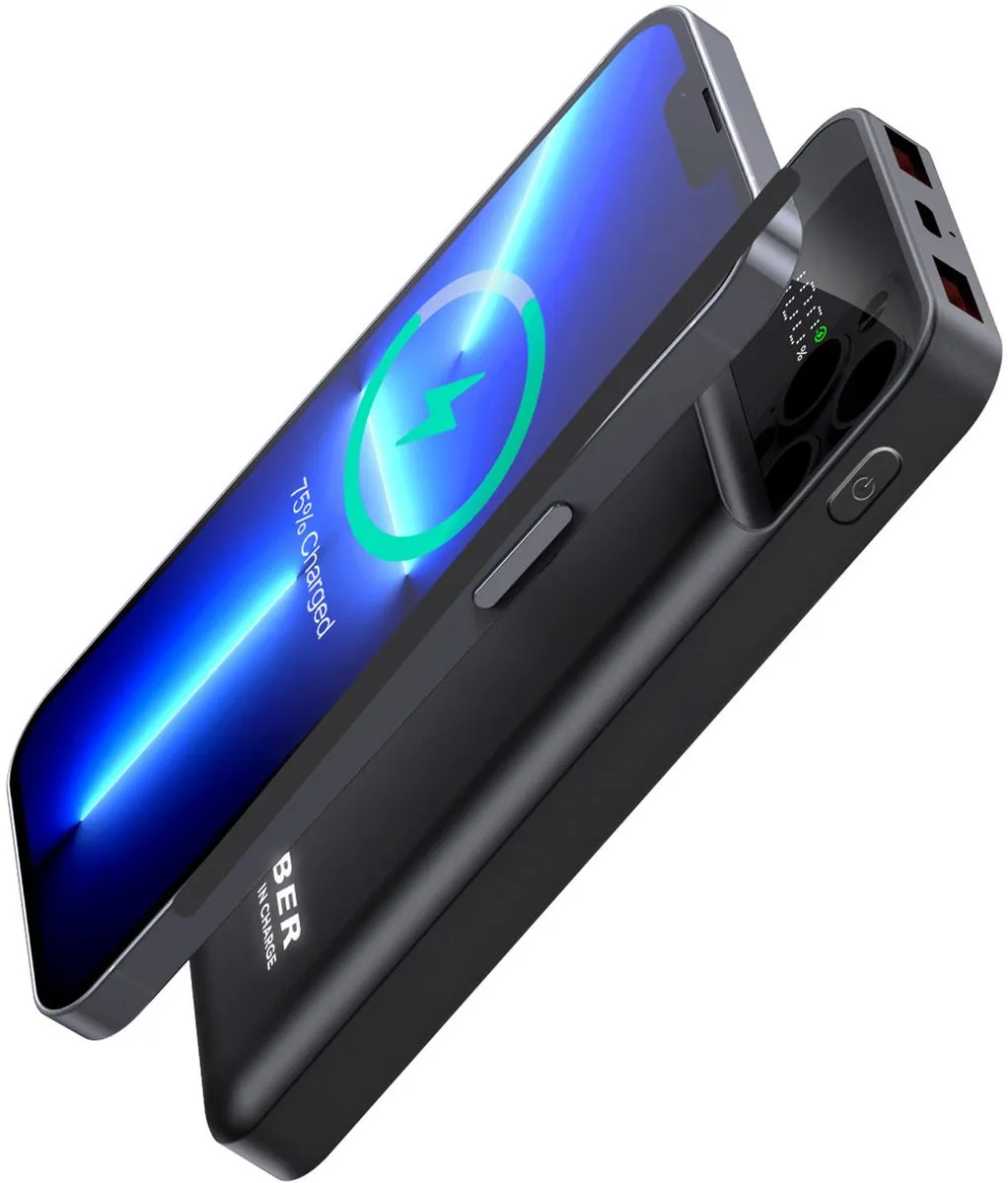 Caliber Powerbank PSPB10-W 10000mAh - 22.5W - 3 Outputs - Zwart - afbeelding 6 van 6