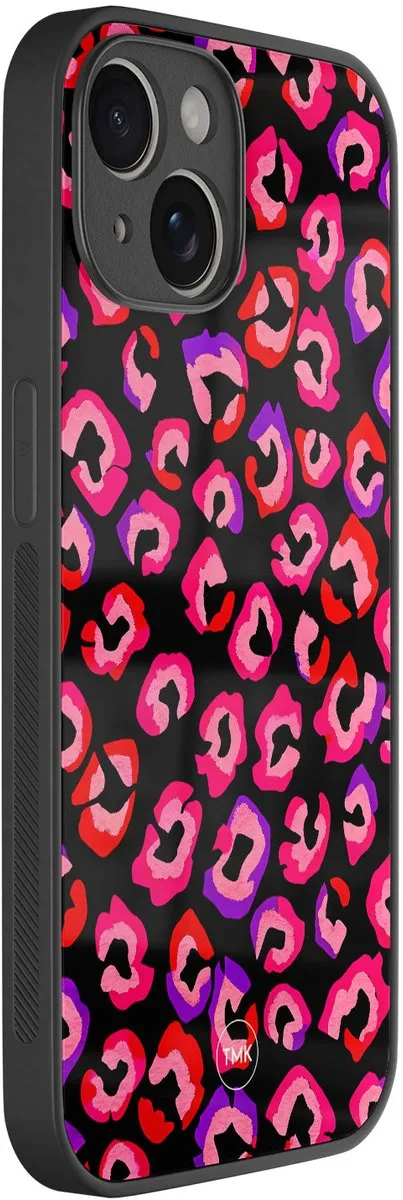 Casevibes iPhone 14 Luipaard Neon Hoesje - Multi