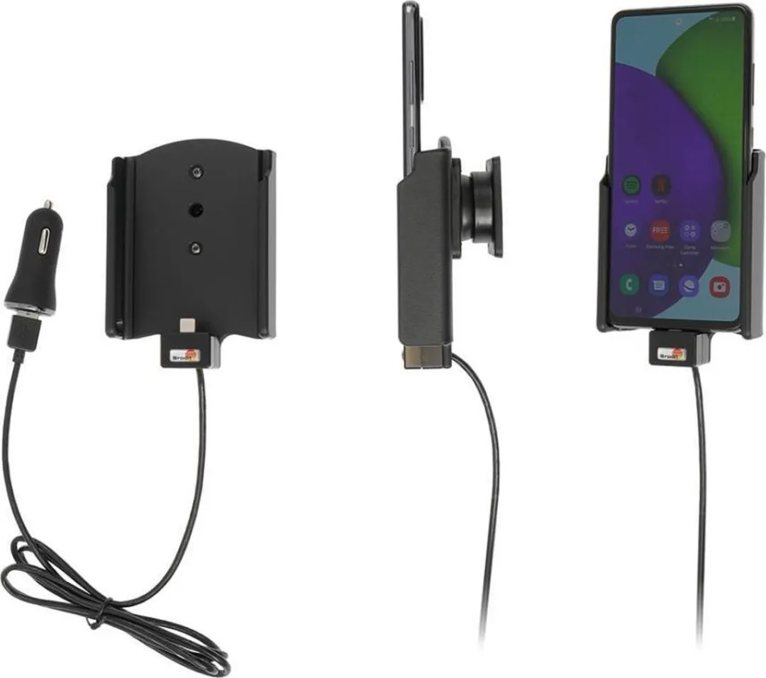 Brodit Houder Samsung Galaxy A52 - 12V USB - Zwart