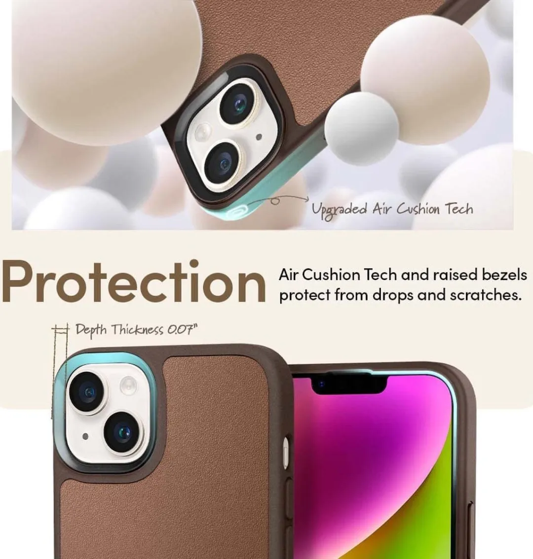 Spigen Cyrill Kajuk Mag Hoesje iPhone 14 Plus - Bruin - afbeelding 6 van 6