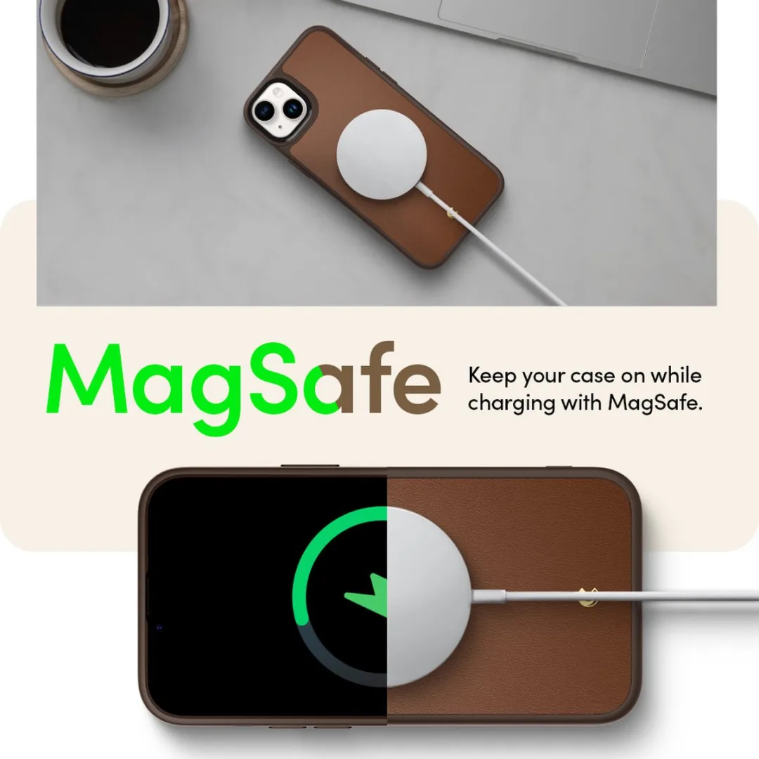 Spigen Cyrill Kajuk Mag Hoesje iPhone 14 Plus - Bruin