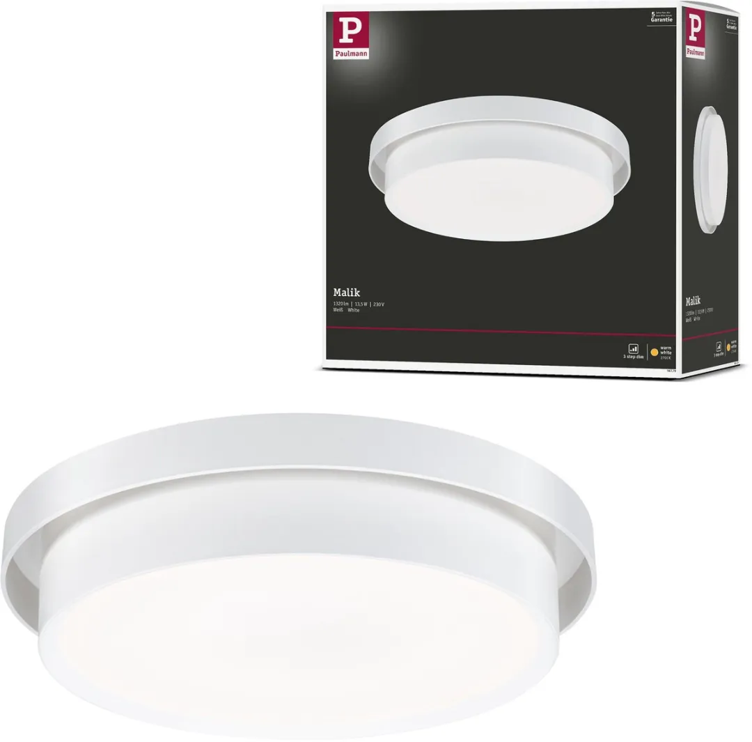 Paulmann Malik LED Plafondlamp 2700K 850lm
