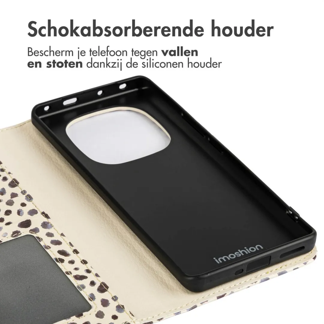 Imoshion Hoesje Xiaomi Redmi Note 14 Pro Plus 5G - 3 Pasjes - Black And White Dots - afbeelding 6 van 6