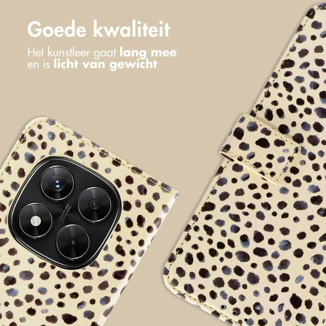 Imoshion Hoesje Xiaomi Redmi Note 14 Pro Plus 5G - 3 Pasjes - Black And White Dots - afbeelding 2 van 6