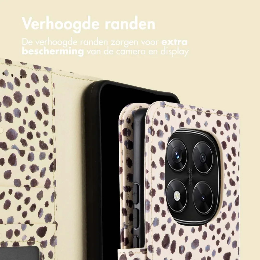 Imoshion Hoesje Xiaomi Redmi Note 14 Pro Plus 5G - 3 Pasjes - Black And White Dots - afbeelding 5 van 6