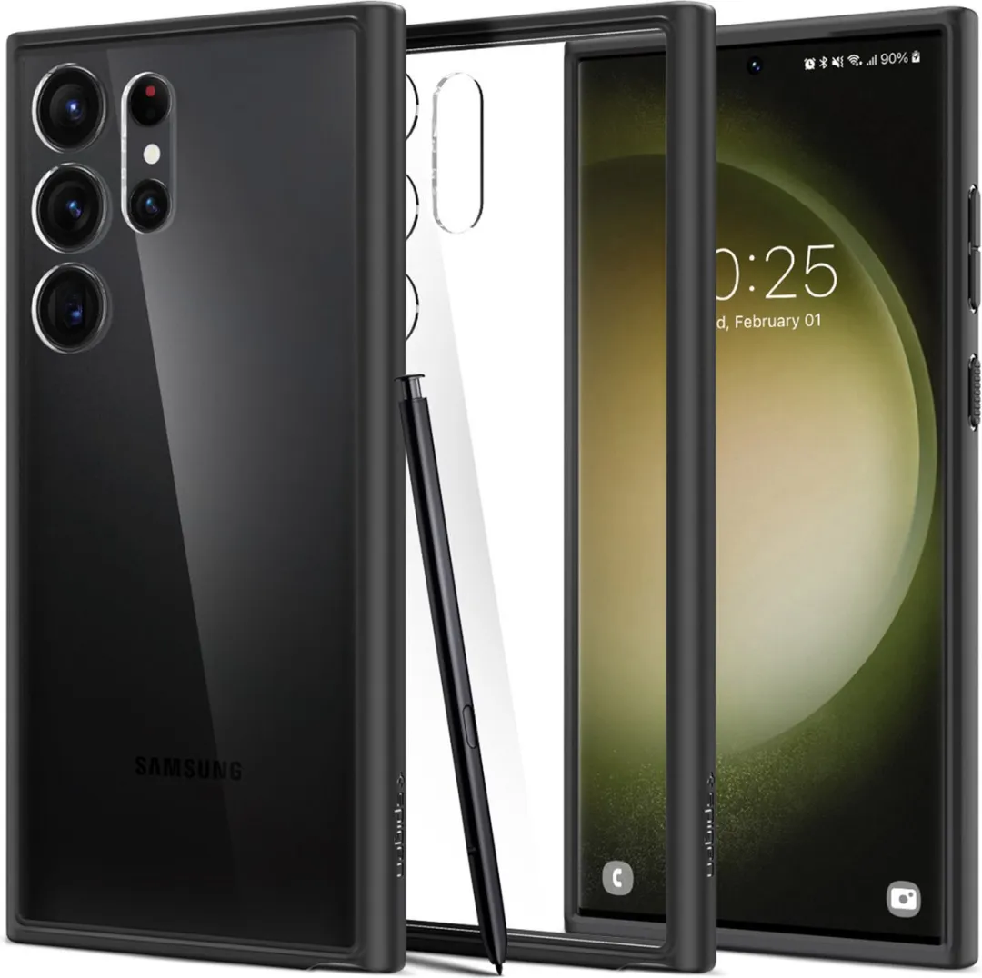 Spigen Ultra Hybrid ACS05618 Hoesje - Samsung Galaxy S23 Ultra - Zwart