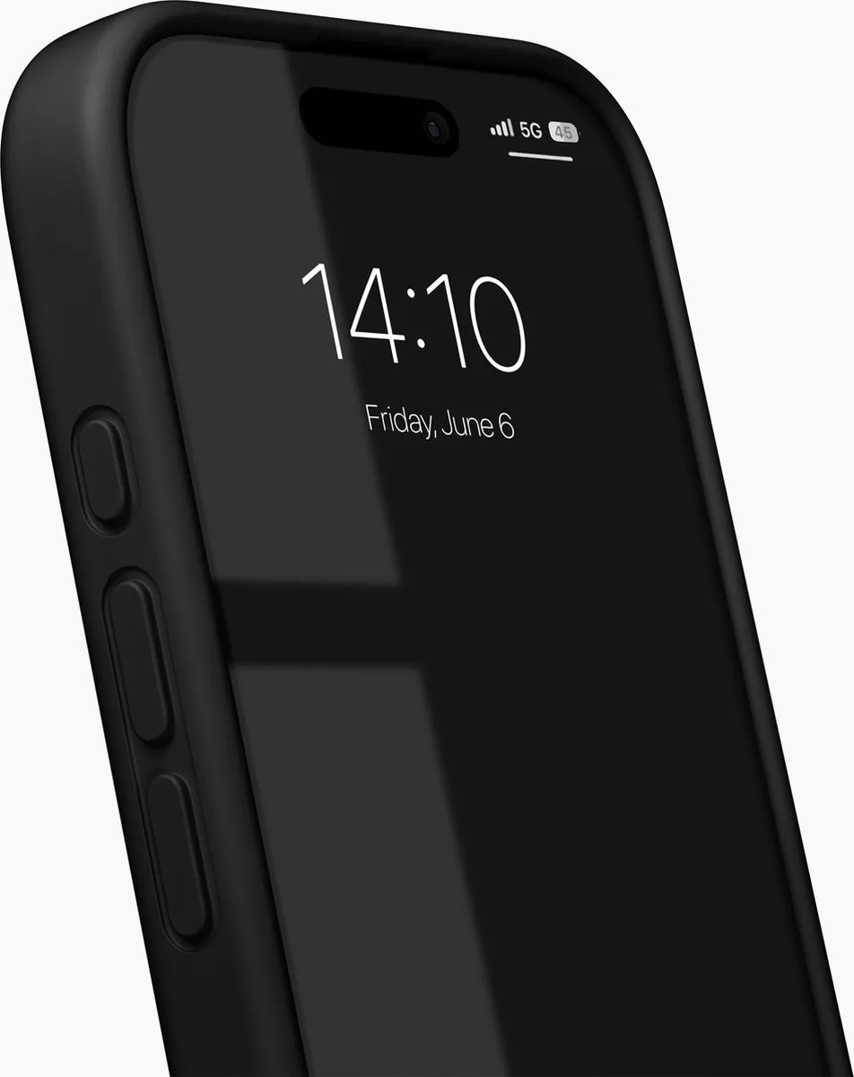 iDeal of Sweden Silicone Case met magnetische ring geschikt voor iPhone 16 Pro Max Black - Zwart
