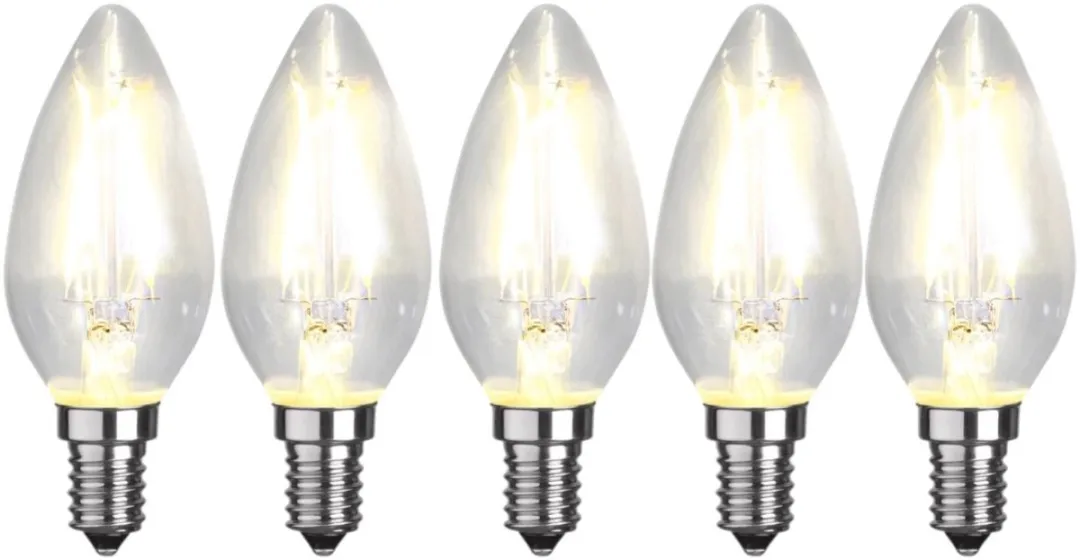 Star Trading Filament Kaarslamp E14 2W - 5 Stuks